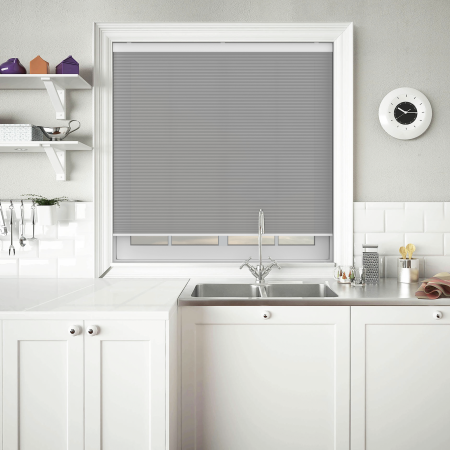 Velto Concrete Cordless Honeycomb Pleated Blind Open