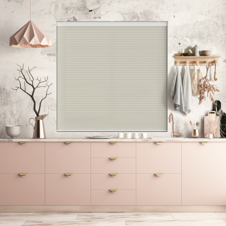 Velto Cotton Cream Cordless Honeycomb Pleated Blind Closed