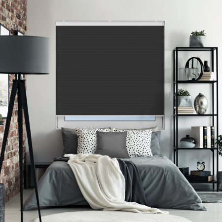 Velto Shadow Blackout Cordless Honeycomb Pleated Blind Open