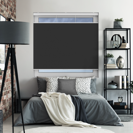 Velto Shadow Blackout Cordless Top Down Bottom Up Honeycomb Pleated Blind Open