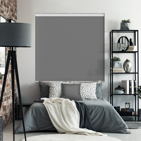 Velto Slate Blackout Cordless Honeycomb Pleated Blind Closed