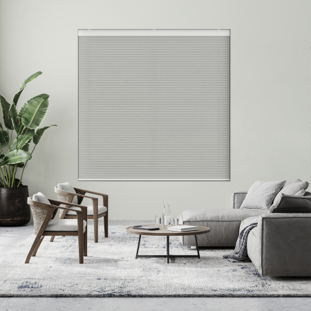 Velto Stone Grey Cordless Honeycomb Pleated Blind Closed