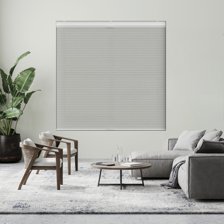 Velto Stone Grey Cordless Top Down Bottom Up Honeycomb Pleated Blind Open