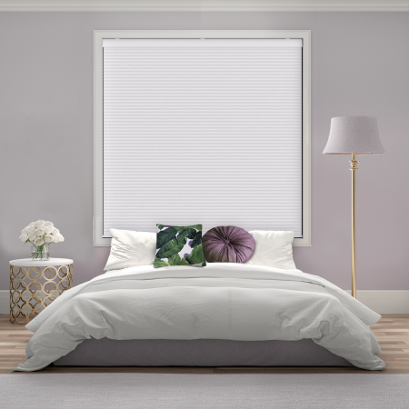 Velto White Mist Blackout Cordless Honeycomb Pleated Blind Closed