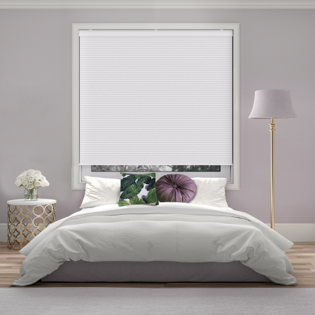 Velto White Mist Blackout Cordless Honeycomb Pleated Blind Open