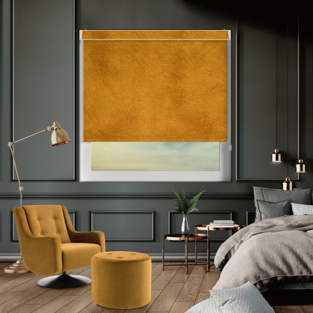 Velvet Mustard No Drill Blinds