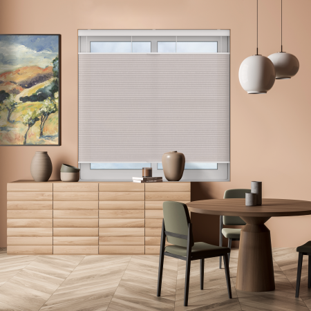 Vesso Fawn Cordless Top Down Bottom Up Honeycomb Pleated Blind Open