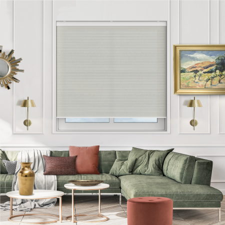 Vesso Sandstone Cordless Honeycomb Pleated Blind Open