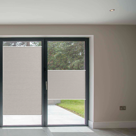 FITtoFRAME Vexia Blackout Stone FITtoFRAME™ Pleated Honeycomb Blind