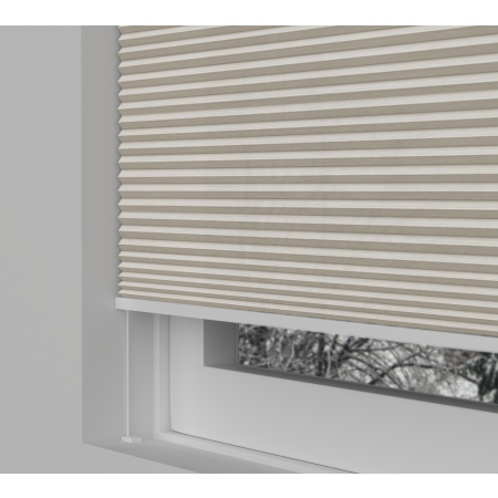 Tensioned Vexia Stone Pleated Honeycomb Blind Bottom Up Top Down Closed