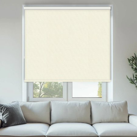 Vibe Blackout Alabaster Roller Blinds