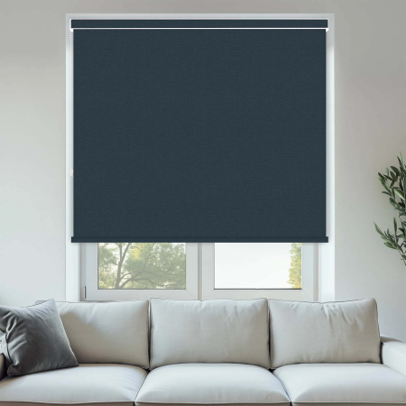 Vibe Blackout Breton Blue Pelmet Roller Blinds