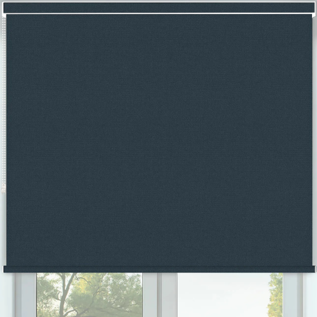 Vibe Blackout Breton Blue Pelmet Roller Blinds Frame