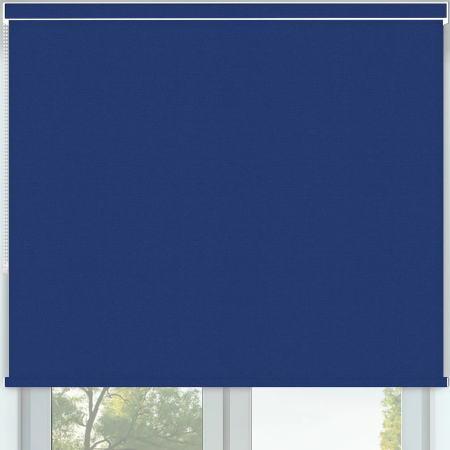 Vibe Blackout Cobalt No Drill Roller Blinds Frame