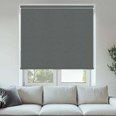 Vibe Blackout Flint Pelmet Roller Blinds