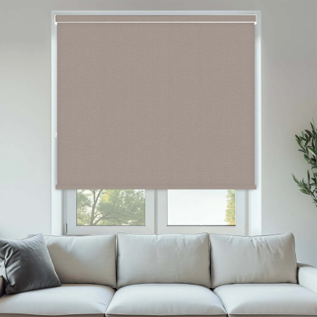Vibe Blackout Mocha No Drill Roller Blinds