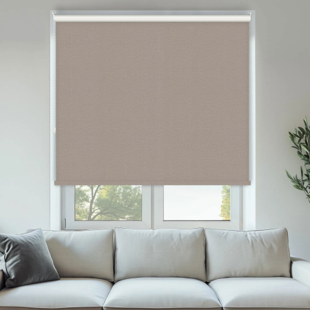 Vibe Blackout Mocha Roller Blinds