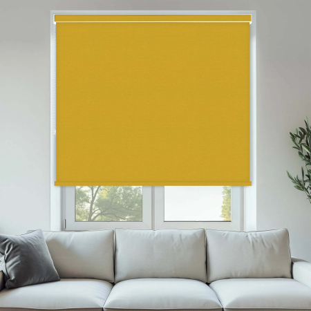 Vibe Blackout Saffron Pelmet Roller Blinds