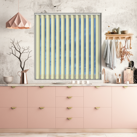 Viva Cream Replacement Vertical Blind Slats Open
