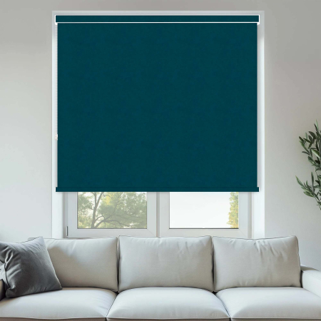 Warwick Teal No Drill Roller Blinds