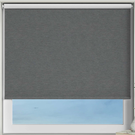 Weave Blackout Charcoal Cordless Roller Blinds Frame