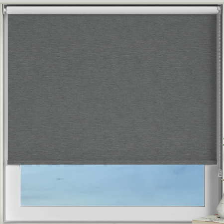 Weave Blackout Charcoal Roller Blinds Frame