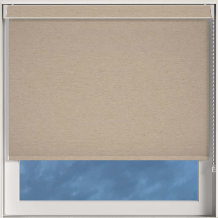 Weave Blackout Sand Pelmet Roller Blinds Frame