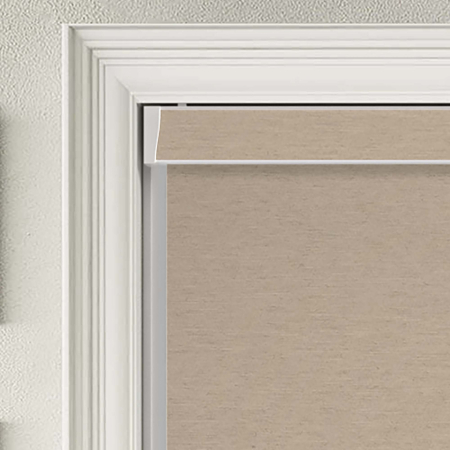 Weave Blackout Sand Pelmet Roller Blinds Product Detail