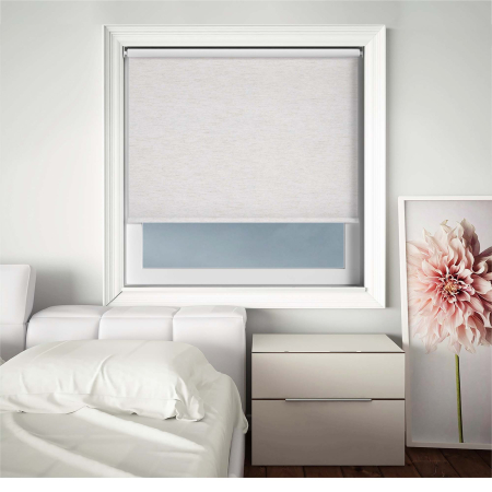 Weave Blackout White Cordless Roller Blinds