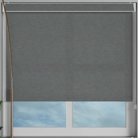 Weave Charcoal Pelmet Roller Blinds Frame