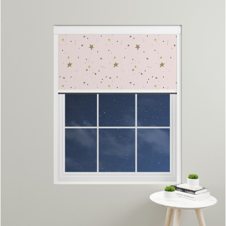 Whimsical Spark Rose Electric BlocOut Cassette Blinds Inside Fit