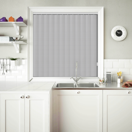 Zevo Linen Rigid PVC Replacement Vertical Blind Slats Closed