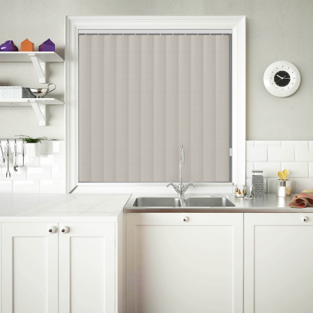 Zevo Sand Rigid PVC Replacement Vertical Blind Slats Closed
