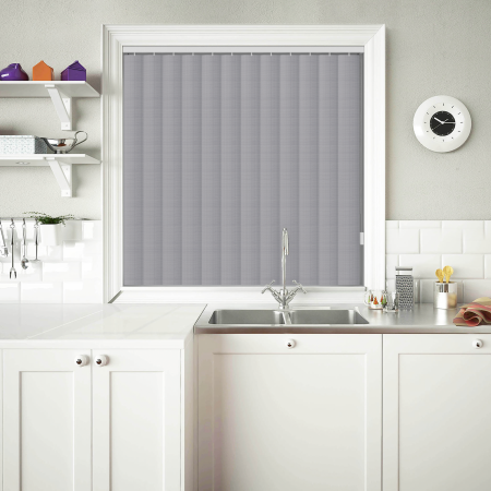 Zevo Shadow Rigid PVC Vertical Blinds Closed