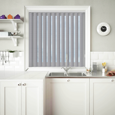 Zevo Shadow Rigid PVC Vertical Blinds Open