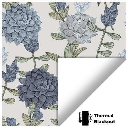 Zinnia Blue No Drill Roller Blinds Hardware