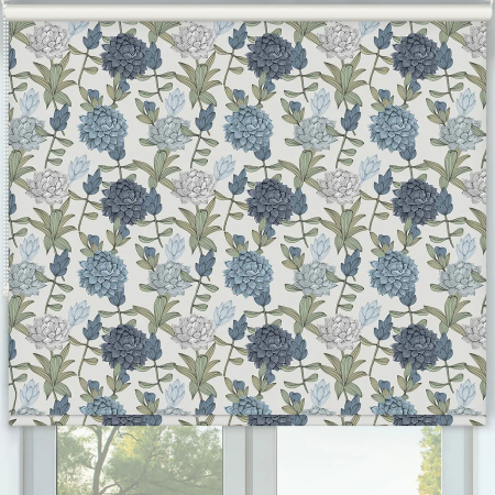 Zinnia Blue Roller Blinds Frame