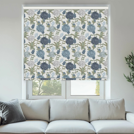 Zinnia Blue Roller Blinds