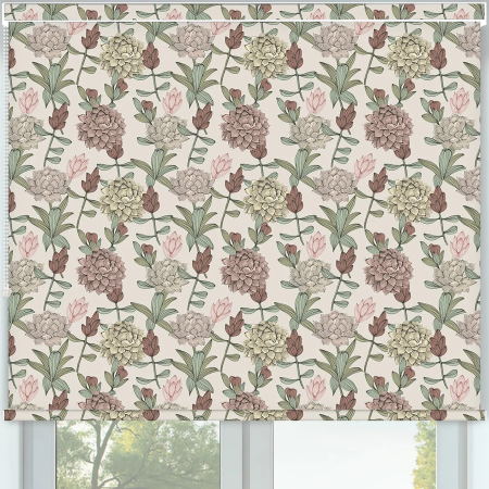 Zinnia Blush Pelmet Roller Blinds Frame