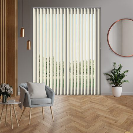 Zoe Cream Replacement Vertical Blind Slats Open