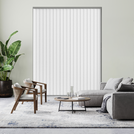 Zoe White Rigid PVC Replacement Vertical Blind Slats