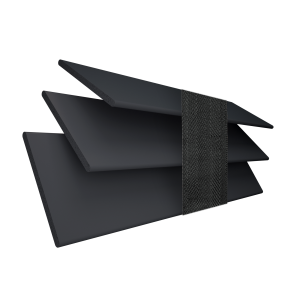 Abyss Faux Wood with Jet Tape Wood Venetian Blinds 3 Slats