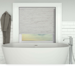 Aqua Weave White Cordless Roller Blinds