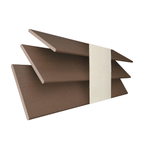 Auburn with Vanilla Tape Wood Venetian Blinds 3 Slats