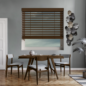 Auburn Wood Venetian Blinds Open