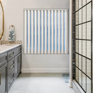 Ava Cream Vertical Blinds Open