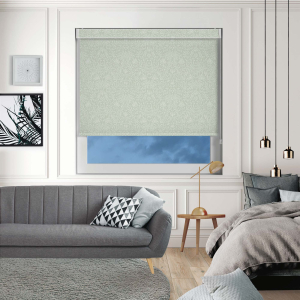 Baroque Grey Pelmet Roller Blinds