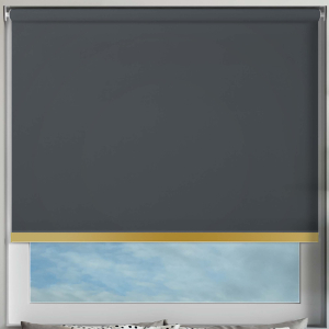 Bedtime Anthracite Gold Bottom Bar Cordless Roller Blinds Frame