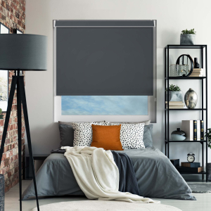 Bedtime Anthracite Pelmet Roller Blinds