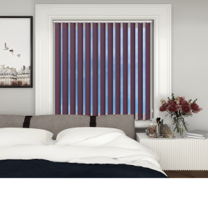Bedtime Aubergine Replacement Vertical Blind Slats Open